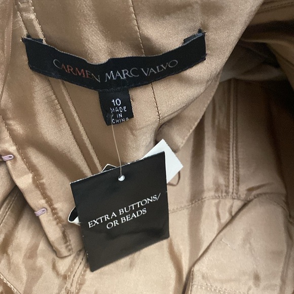 Carmen Marc Valvo Pleat Cocktail Dress - Picture 11 of 12